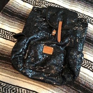 Black Sequin backpack PINK VS